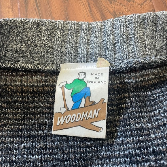 Vintage Woodman Men’s Sweater Cardigan Large 70’s 80’s Wool Made in England - Picture 3 of 6